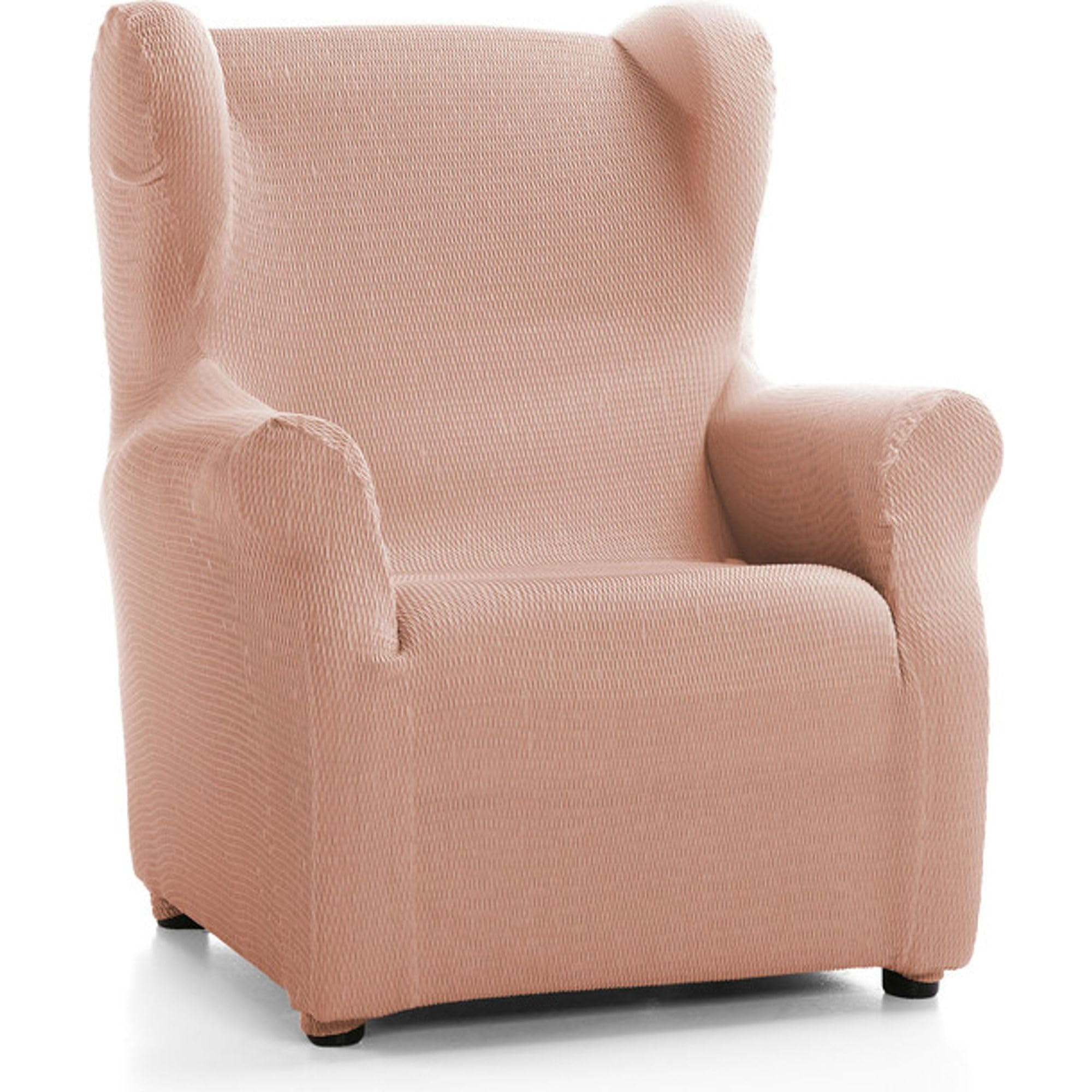 ECOMMERC3 Wingback Chair Cover, Padded and Super Adjustable, Elastic, Salmon, 100% Made in Spain