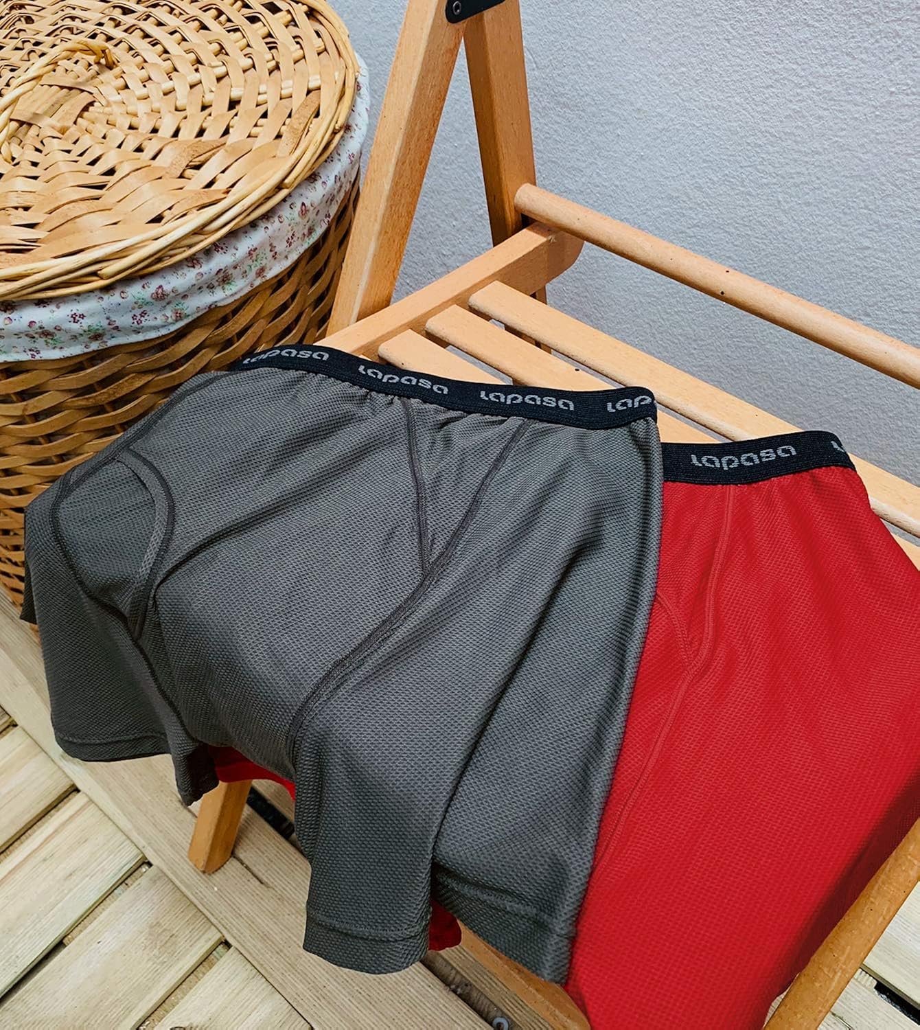 LAPASA Men's 2 Pack Quick Dry Travel Underwear Breathable Mesh Boxer Briefs for Hiking Outdoor Sports Lightweight Trunks M16 at  Men’s Clothing store
