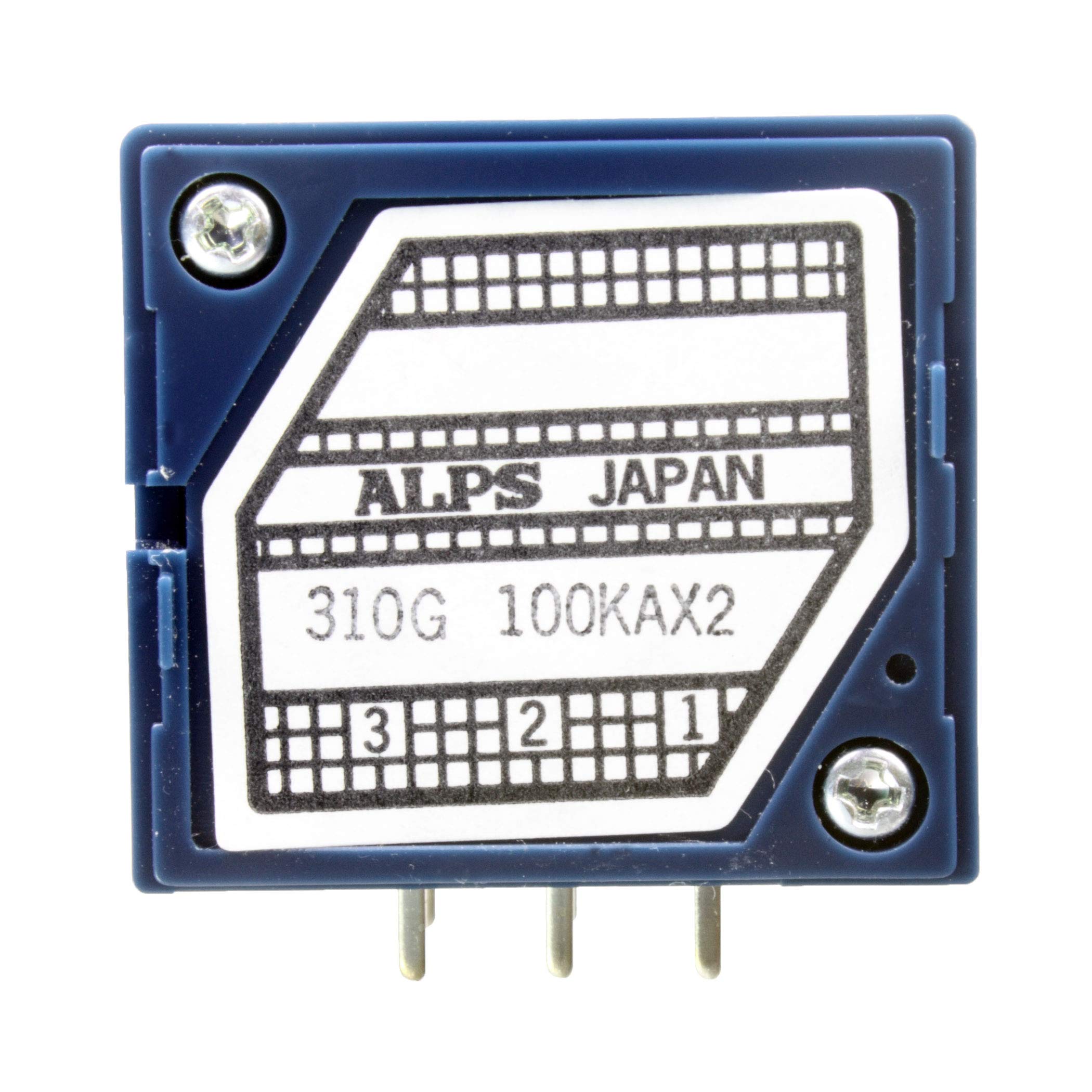 ALPS 100K Log RK27112 Stereo Drehpotentiometer 100KAx2 Ohm logarithmisch Das Blaue 6mm