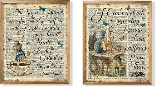 Miniatura 6 de Decoración de pared de Alicia en el país de las maravillas - Póster con citas inspiradoras de Alicia, impresión para decorar la habitación, regalo