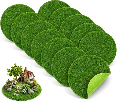 12 Pièces Gazon Artificiel Faux Gazon Pelouse Synthétiqu LUFFLOK