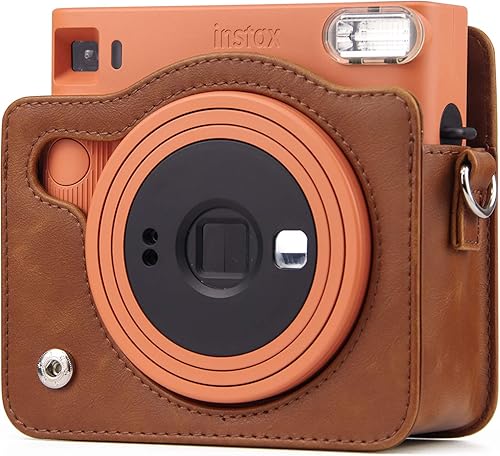Miniatura 2 de Funda para cámara Fujifilm Instax Square SQ1, piel sintética compacta con correa de hombro ajustable para Fuji Film instax SQ1 (marrón)