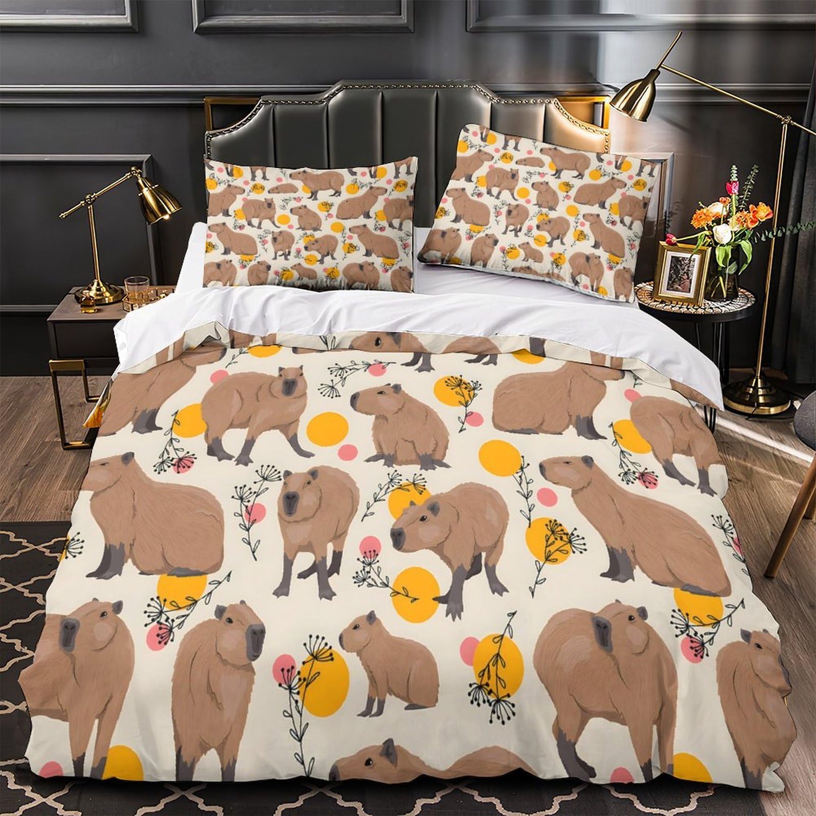Housse de couette microfibre hypoallergique ultra douce fermeture éclair