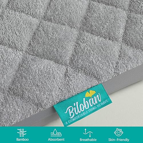 Miniatura 2 de Funda de colchón para moisés, impermeable, viscosa ultra suave hecha de superficie de rizo de bambú, ajuste universal para colchón de reloj de