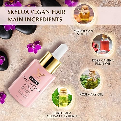 Miniatura 3 de Suero para el crecimiento del cabello aceite vegano natural para el crecimiento del cabello, tratamiento para el crecimiento del cabello para