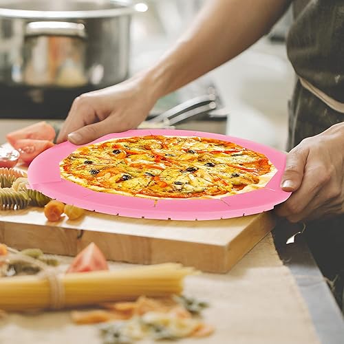 Miniatura 6 de QUWOLACE Protector de corteza de pastel de silicona ajustable, paquete de 2 fundas protectoras de corteza de tartas sin BPA, herramienta de cocina