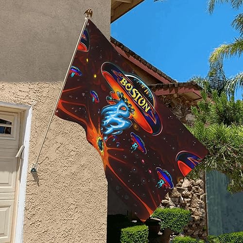 Miniatura 6 de Bandera de jardín con banda de Bostons para exterior, 3 x 5 pies, bandera de animé para patio, decoración de invierno para patio, festival al aire