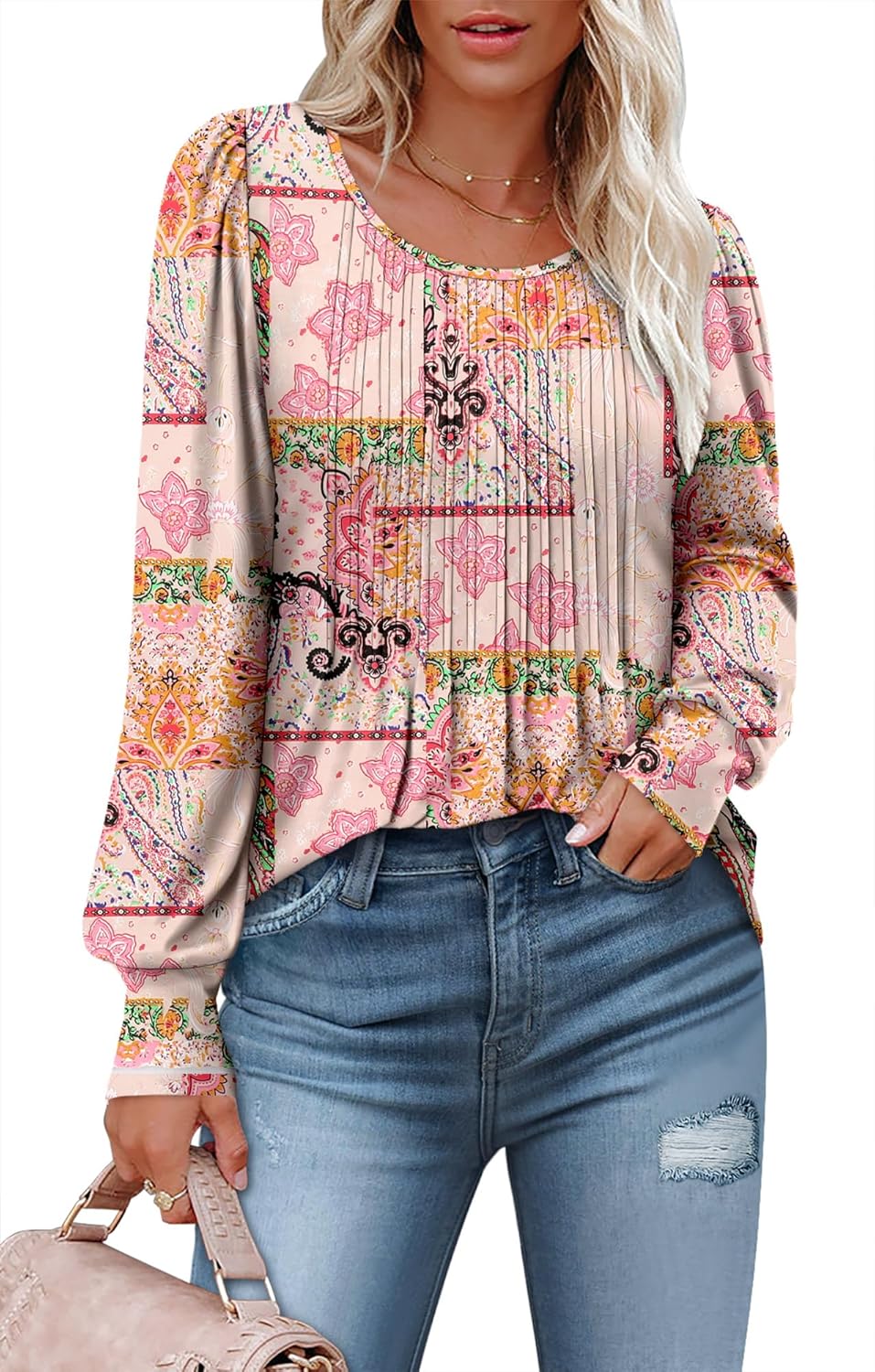 BETTE BOUTIK Long Sleeve Shirts for Women Fall Tops Dressy Blouses Crewneck Tunic Tops for Leggings S-3XL - Image 5