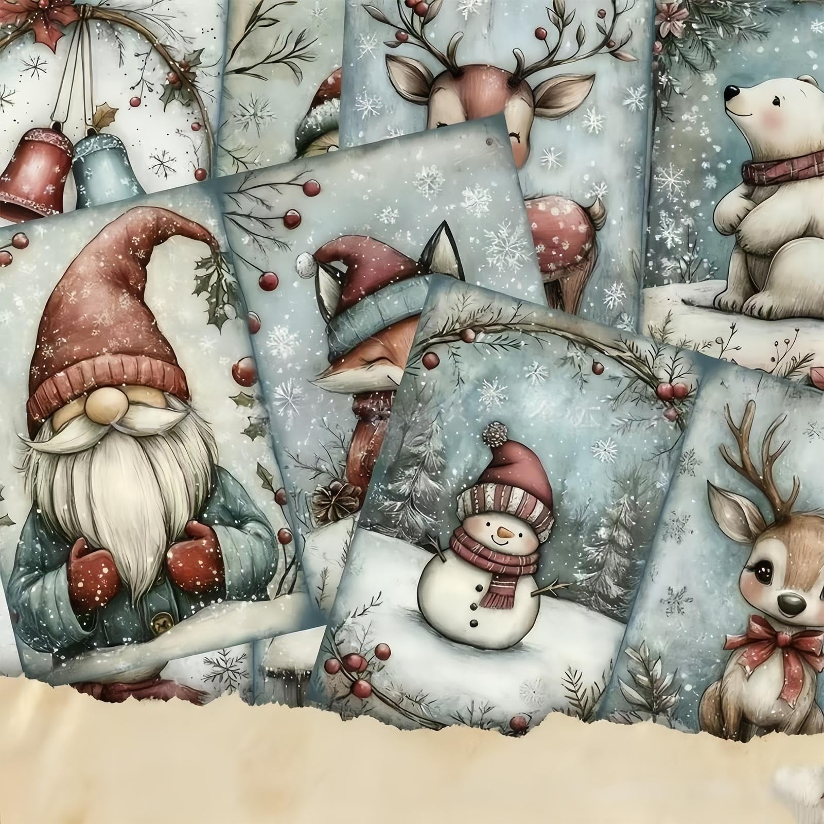 Générique Christmas Postcards | 20 Pieces Snow Theme For