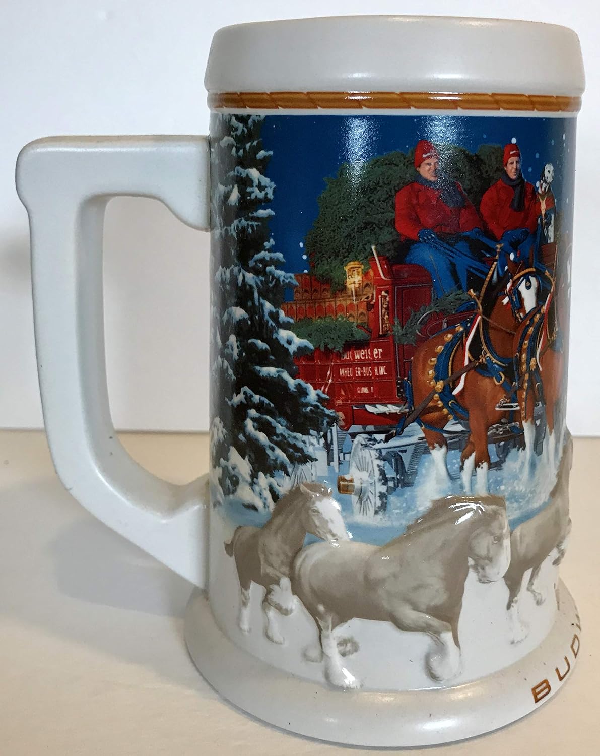 2005 Budweiser Clydesdale Collectible Holiday Beer Stein