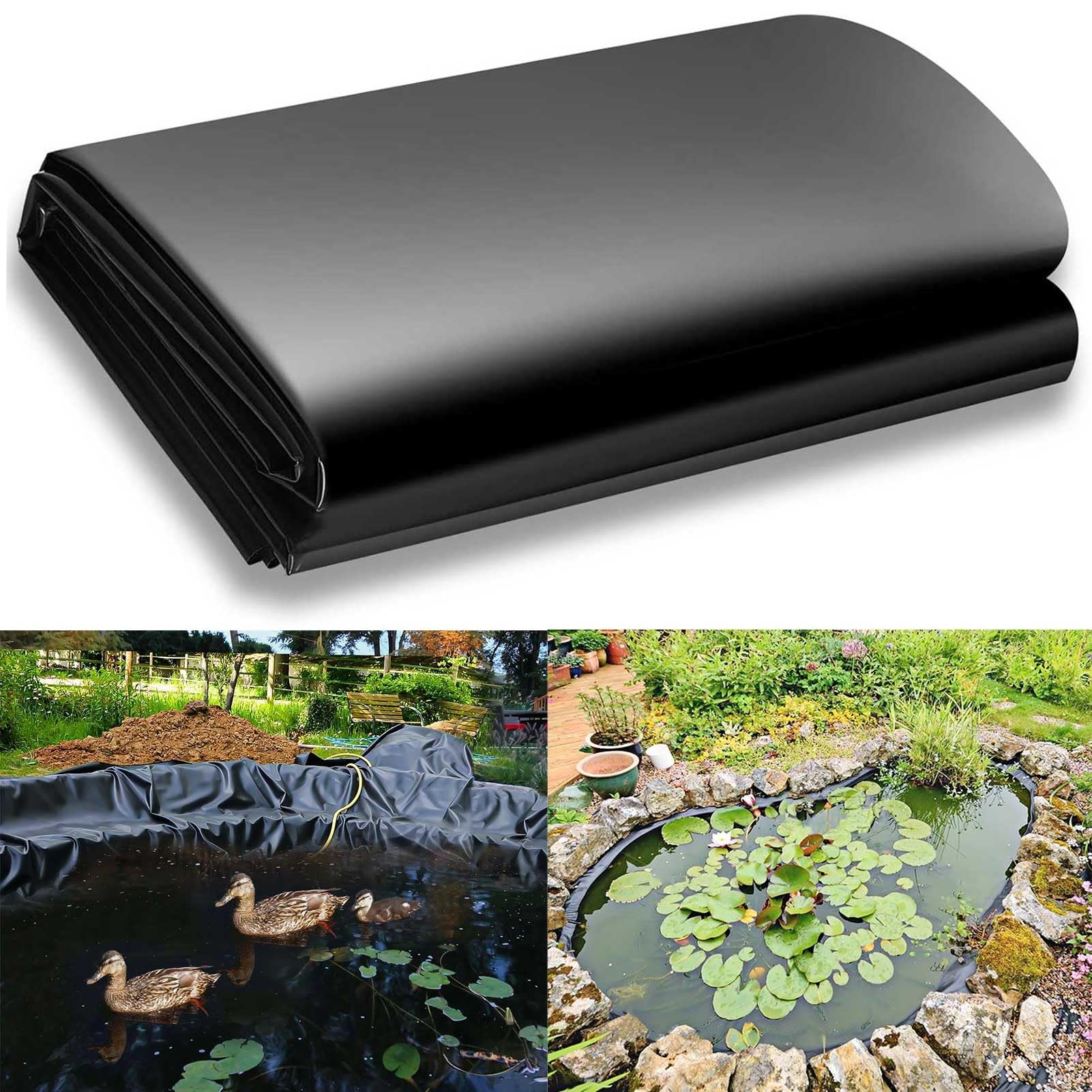 Bâche de bassin robuste 6x6 m pour aménagement de jardin extérieur étanche