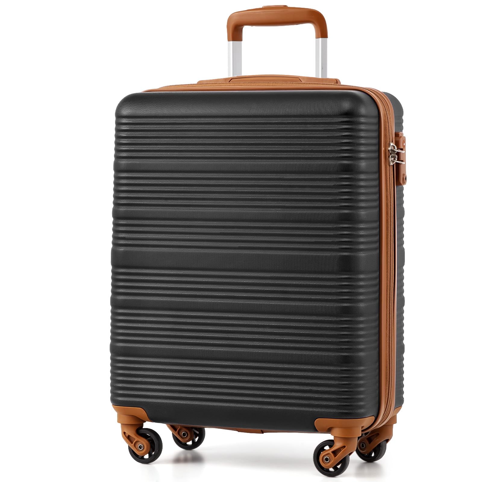 COOLIFE Kabinenkoffer 55X35X20cm für Ryanair Fluggesellschaft Handgepäck Kabinengepäck Hartschlagenkoffer Leichtgewicht mit TSA-Schloss und 4 Spinner-Rädern