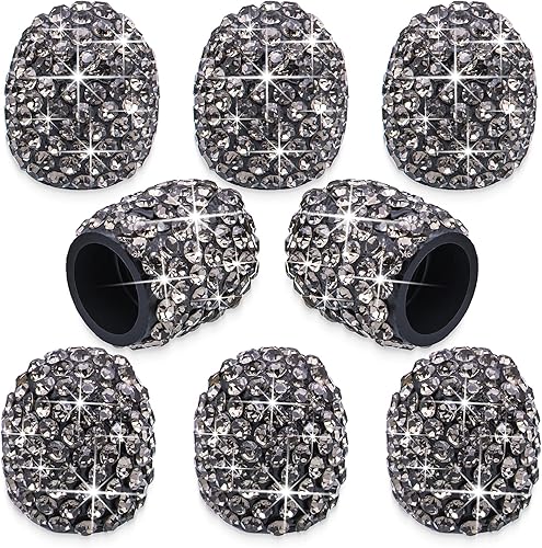 Vista 68 de 4 tapas de válvula de vástago de neumático con diamantes de cristal brillante, a prueba de polvo, tapas universales para válvulas de neumáticos