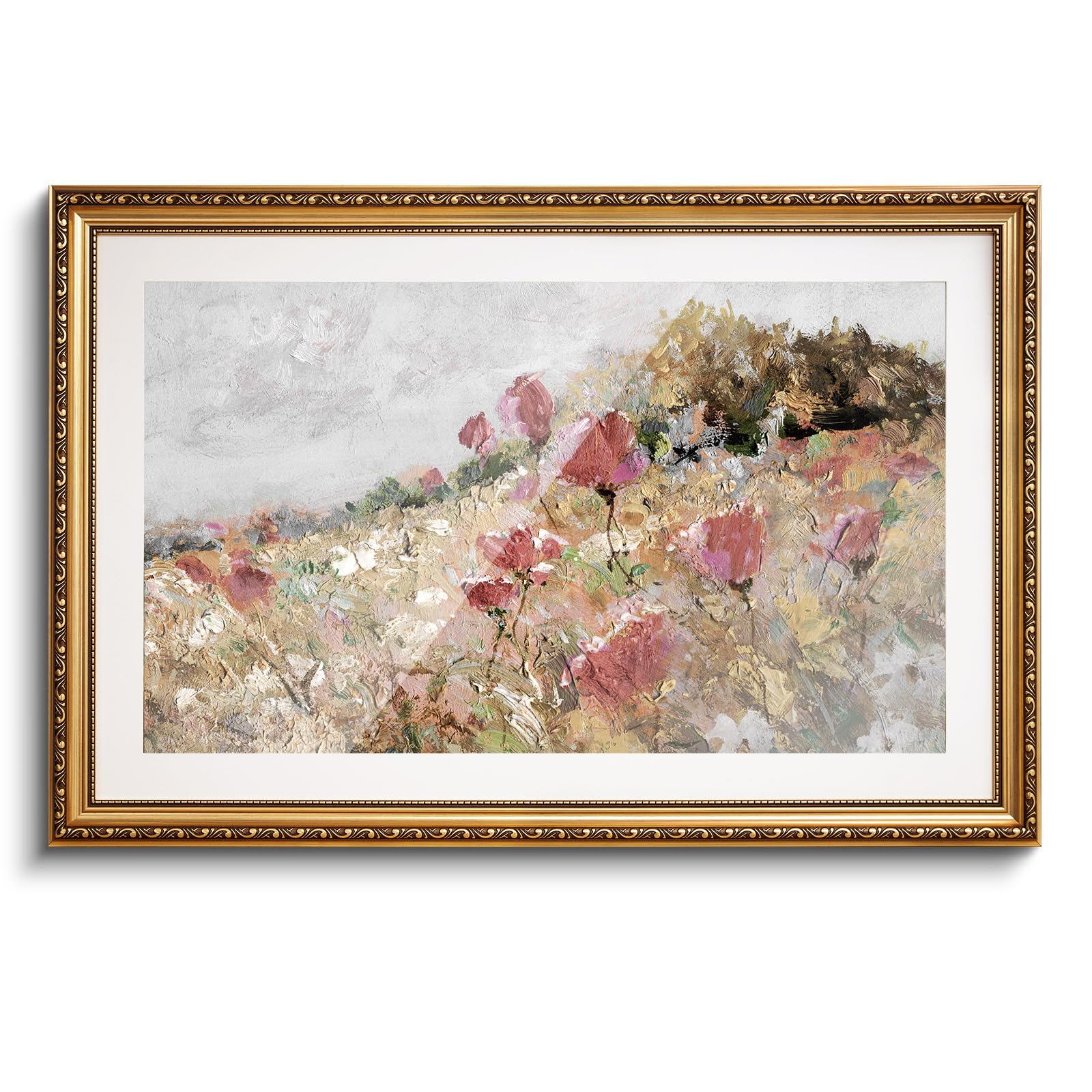 VIYYIEA Gold Framed Large Wall Art Canvas Print Home Decor Flower Art Vintage Botanical Print Farmhouse Wall Decor Mid Century Modern Art Coastal Print Floral Room Decor Wall Pictures Bedroom 24x36in โ image 1