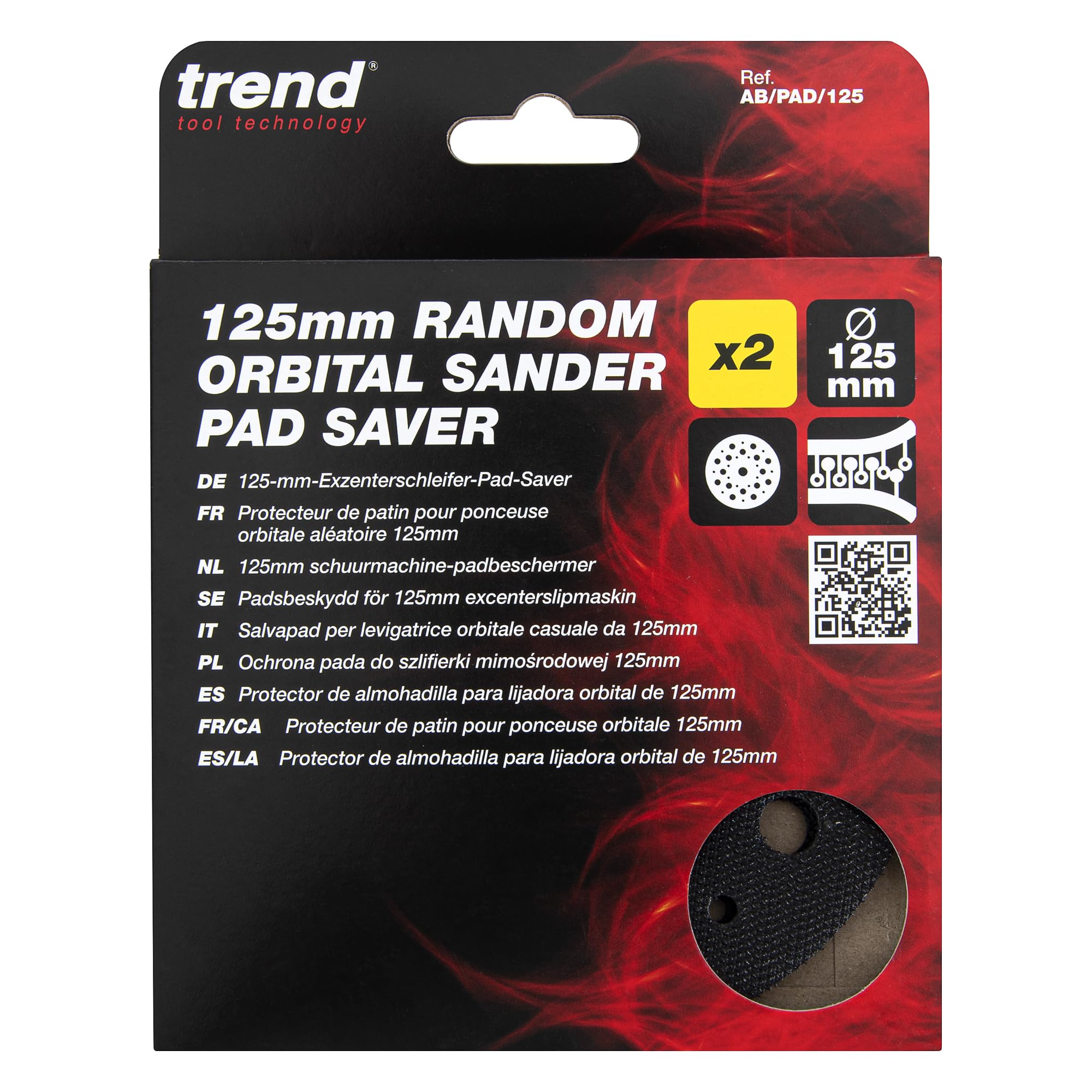 Trend 125 mm Pad Saver for Random Orbital ROS Sanders 2 Pack - Image 4