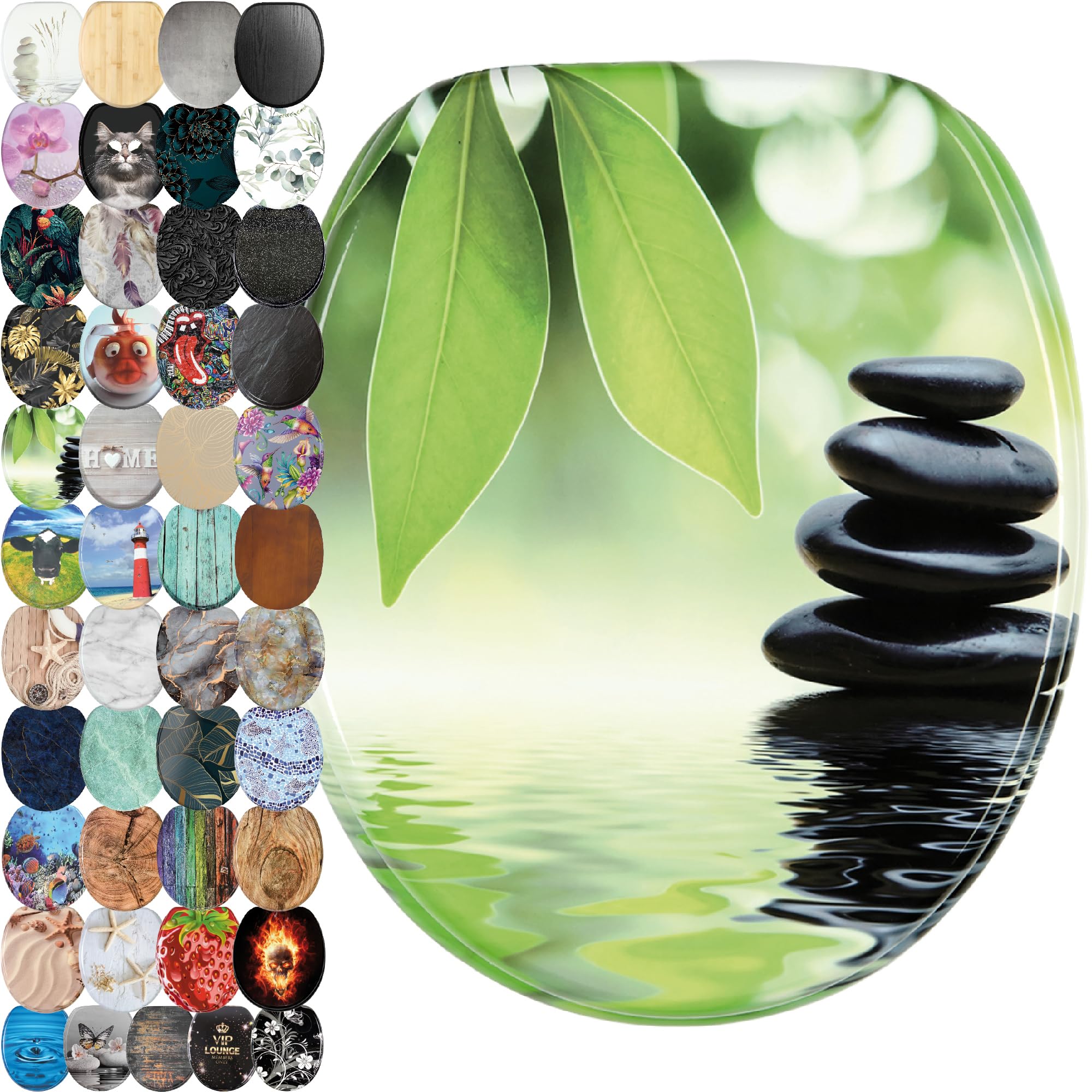 Sanilo Toilet Seat, Great Range of Colorful Toilet Seats, Stable Hinges, Easy to Mount (Harmony)