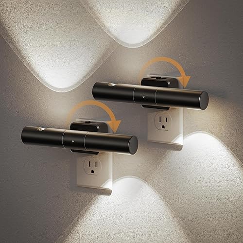 Miniatura 7 de JandCase Luz nocturna, luces nocturnas automáticas que se enchufan a la pared, del atardecer al amanecer, paquete de 2 unidades de luz nocturna