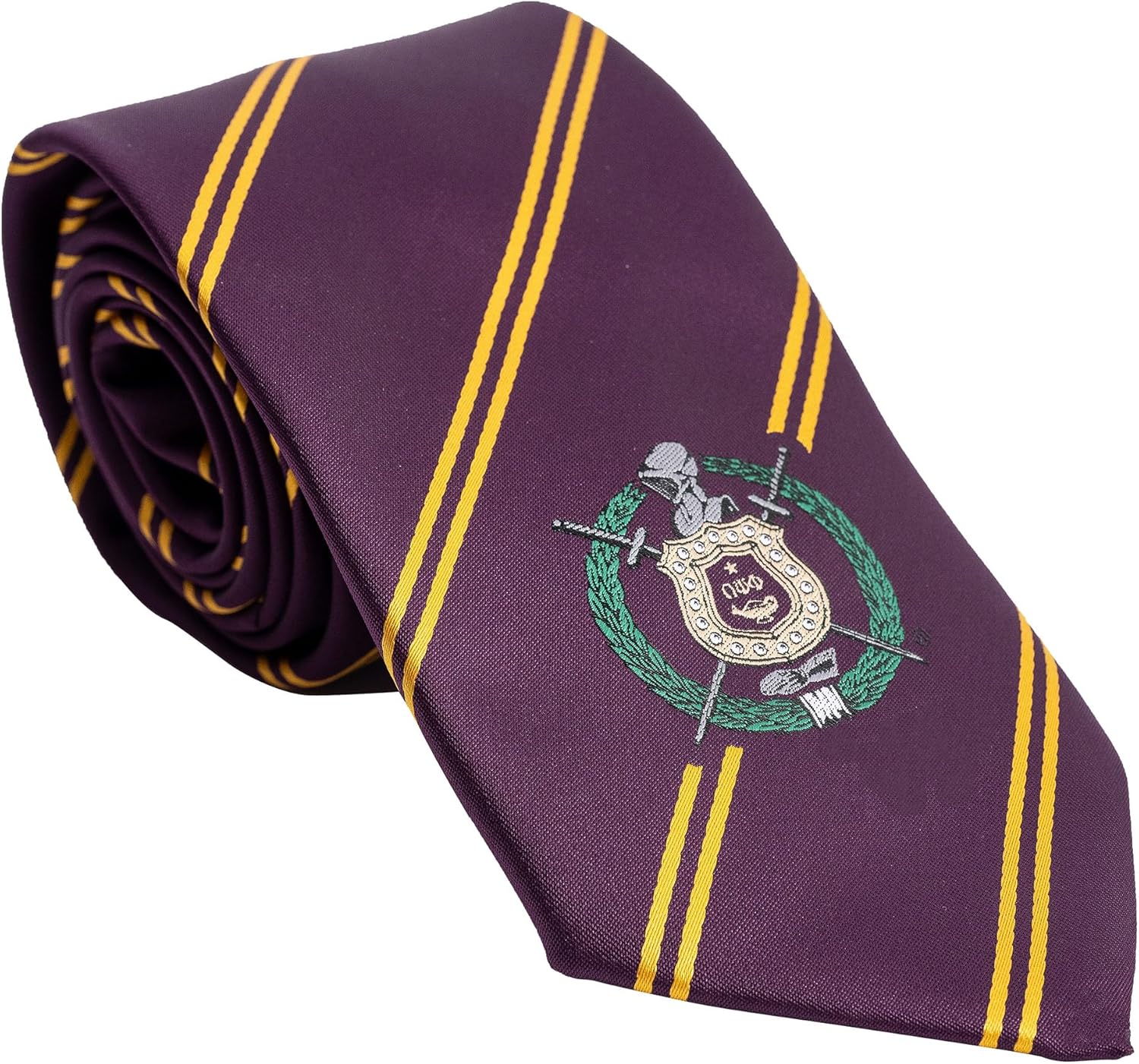 Desert Cactus Omega Psi Phi Neck Tie Omega Ques Fraternity Greek Formal Occasion 100% Polyester Necktie with Logo, Officially Licensed (Style B)