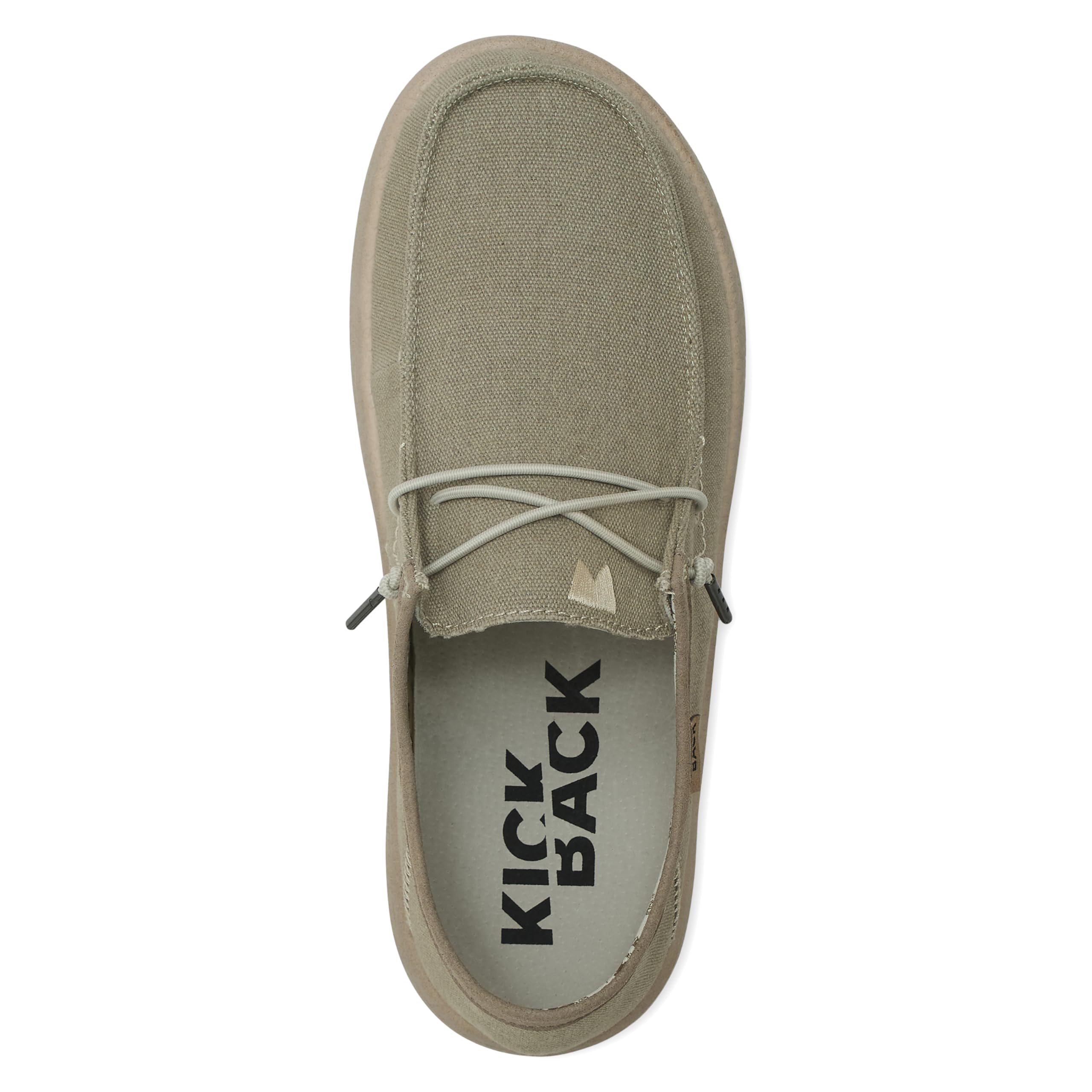Kickback Lounger Zapatos de Verano para Hombre en Lona – Mocasines Slip‑On sin Cordones con Cordones Elásticos – Zapatillas Ligeras para Interior y Exterior con Suela Antideslizante