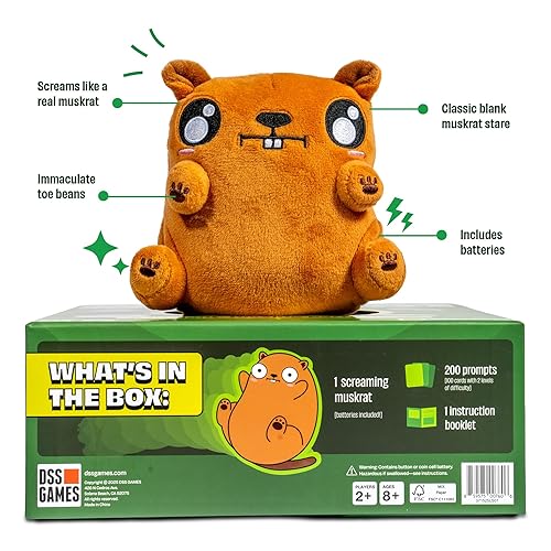 Miniatura 5 de DSS Games Dame esa rata almizclera un juego de fiesta de lanzamiento de roedores Papa caliente, actividad familiar interior o exterior, noche de