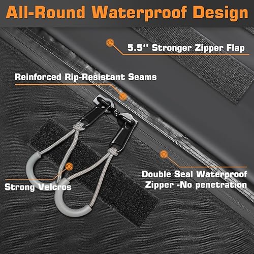 Miniatura 3 de Bolsa de techo para carga de techo de coche Sailnovo, bolsa impermeable de 15 pies cúbicos para la parte superior del vehículo consin bastidor,