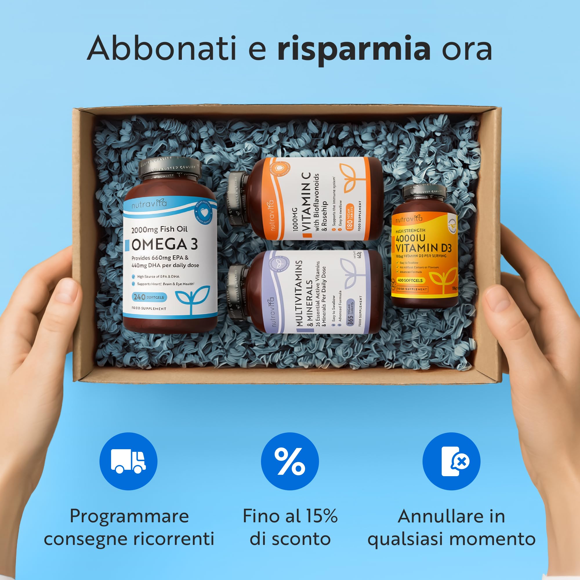 Nutravita Glucosamina Condroitina Complesso - 180 Capsule Alto Dosaggio per 6 Mesi - Glucosamine Complex con Vitamina C, Estratti di Cinorrodo, Zenzero e Curcuma - Prodotto nel Regno Unito