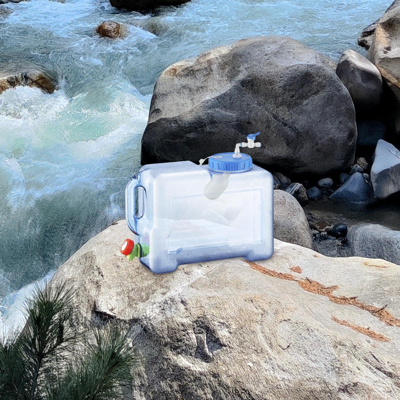 Koolsoo Distributeur De Boissons Contenant De L'Eau Avec Couvercle Et Poignée Pour La Survie BBQ 18 9l 48cmx28cm