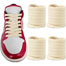 UamGlsob 2 Pairs Shoe Laces for Air Jordan 1/2/3/4/5/6/7/8 Sneakers, 5/168mm Flat Athletic Shoelaces Replacement Strings