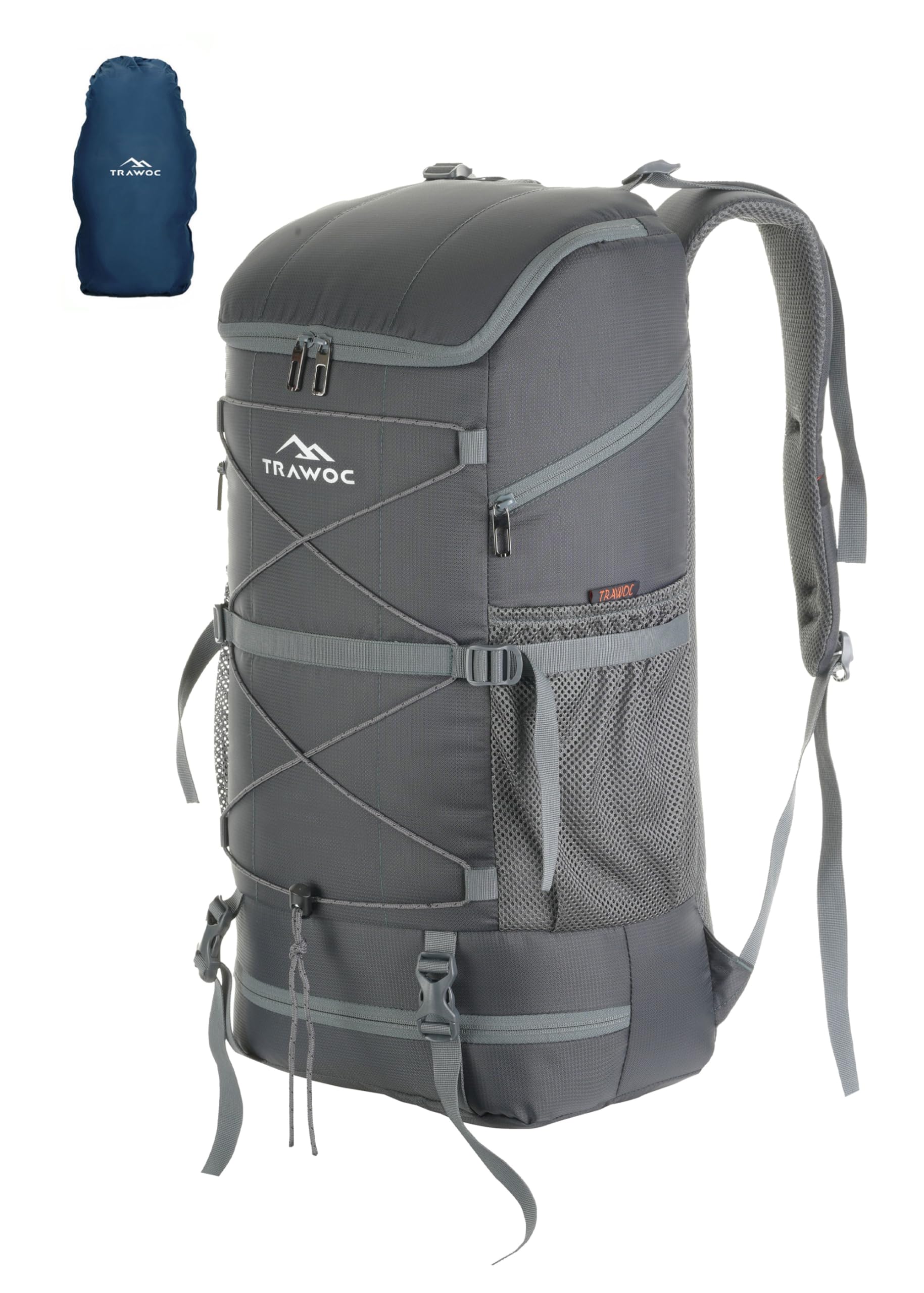 stealth 40l travel backpack for men and women, 40 litre laptop backpack with rain cover & shoe compartment, casual bag for trekking & hiking, shk021