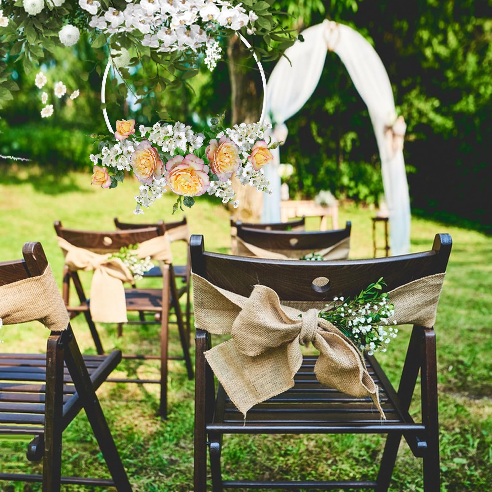 Anelli In Metallo Per Fai Da Te - 10 Pezzi, Diametro 20 Cm, Per Macramè, Acchiappasogni, Decorazioni - Foto 8