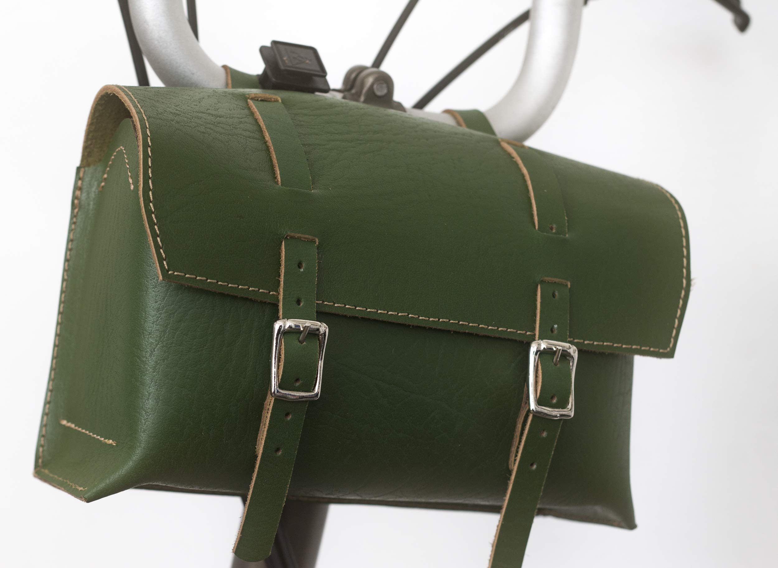 Amazon | London Craftwork レザーハンドルバーサドルバッグ