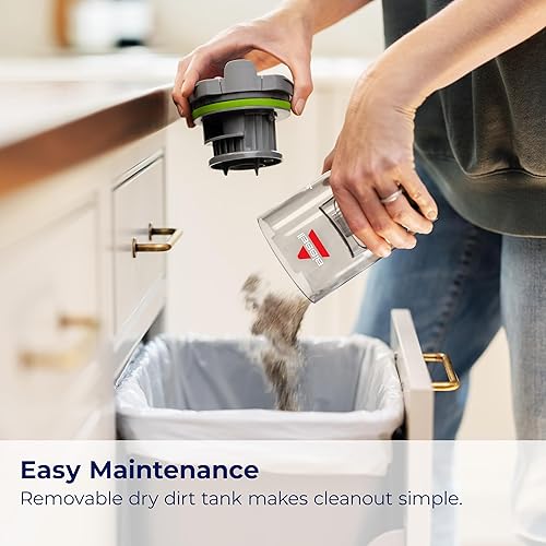 Miniatura 7 de BISSELL SpinWave + Vac - Trapeador giratorio para suelo duro + aspiradora, plano, limpieza multiusos, fórmula desinfectante de suelos duros incluida