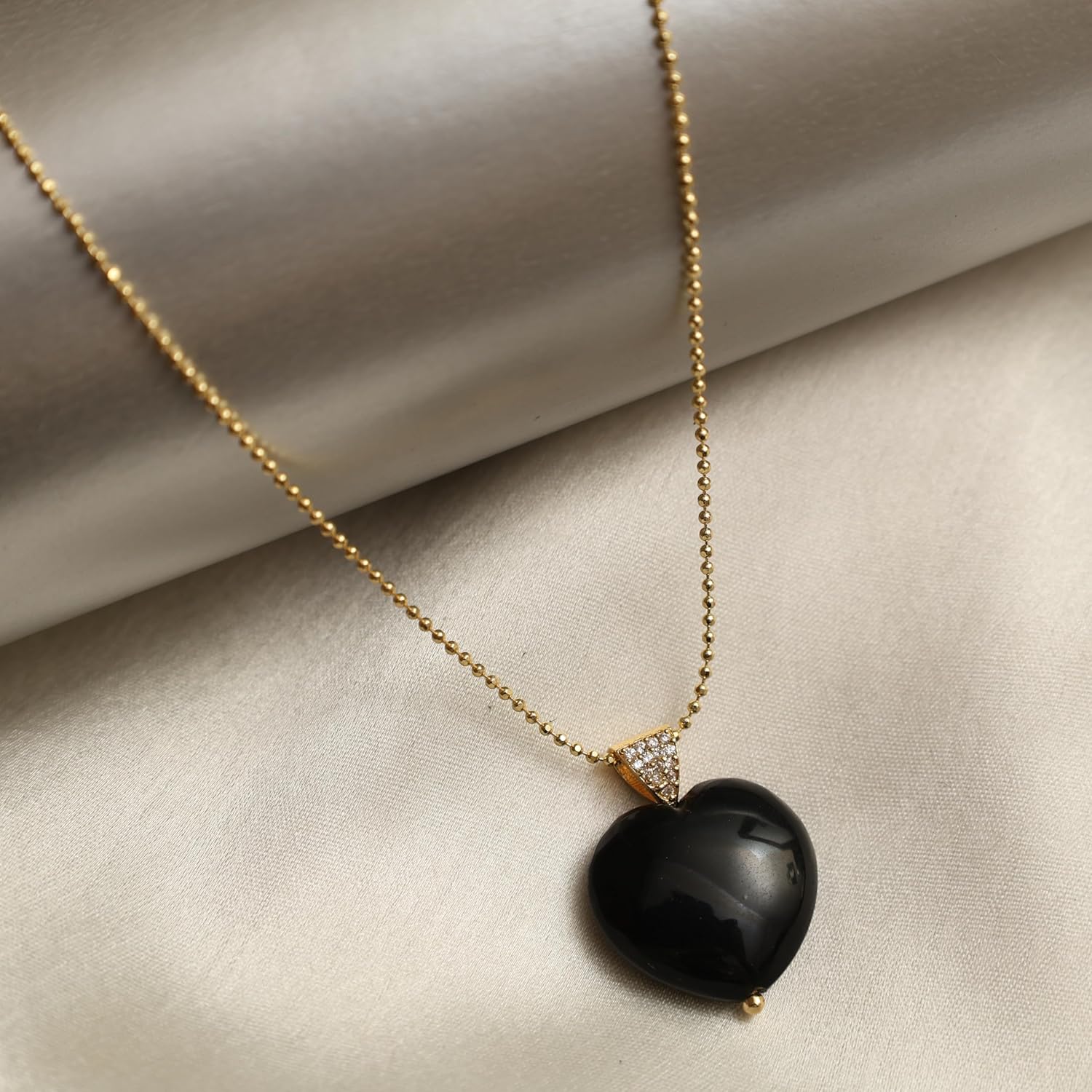 Gempires Puffy Heart Pendant Necklace For Women – 14k Gold Plated, Healing Crystal Jewelry for Women, Adjustable 18” Chain, Hypoallergenic, Multiple Gemstones - Image 4