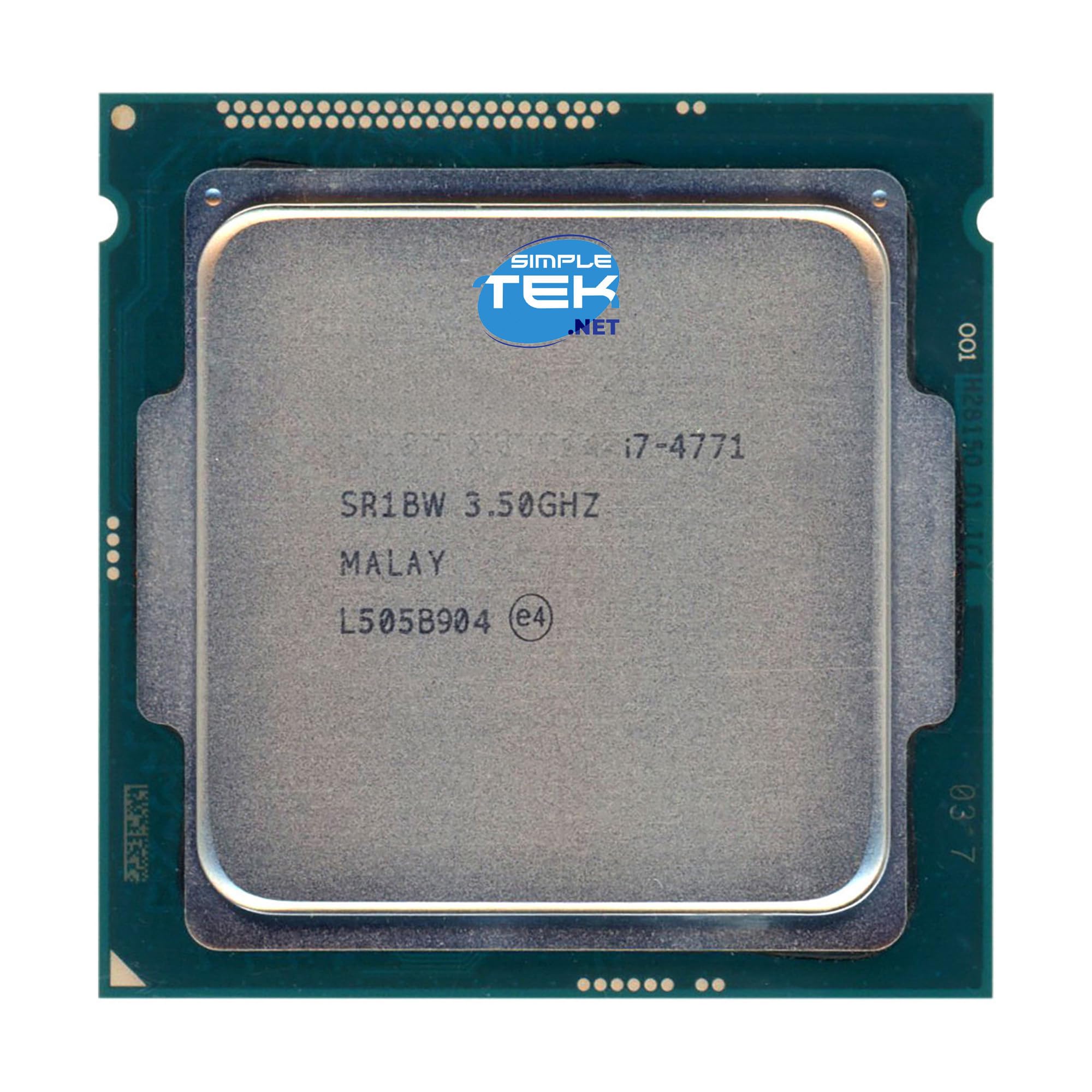 SIMPLETEK - Czterordzeniowy procesor 4C/8T do gniazda LGA1150, podstawa 3,50 GHz do 3,90 GHz, 4. generacji, w zestawie radiator (odnowiony)