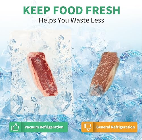 Miniatura 4 de VanruVida - Bolsas selladoras al vacío, 5 x 8 pulgadas y 6 x 10 pulgadas y 10 x 14 pulgadas precortadas, 60 unidades, comerciales de primera