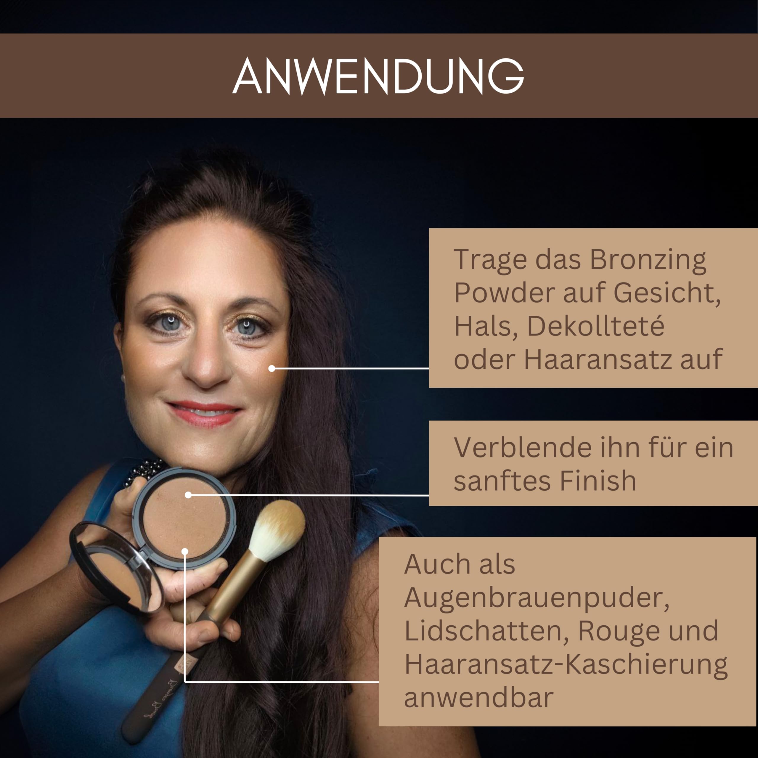 Thats me organic Bio Bronzing Powder "Sunny Kiss" – Vegan, ohne Tierversuche – Natürliche Bräune & gesunder Glow – Perfekt für alle Hauttöne – Contouring Puder