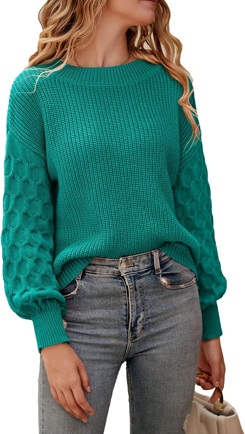 PRETTYGARDEN Women's Fall 2025 Pullover Sweater Casual Long Sleeve Loose Chunky Knit Tops Blouse Winter Fashion Clothing