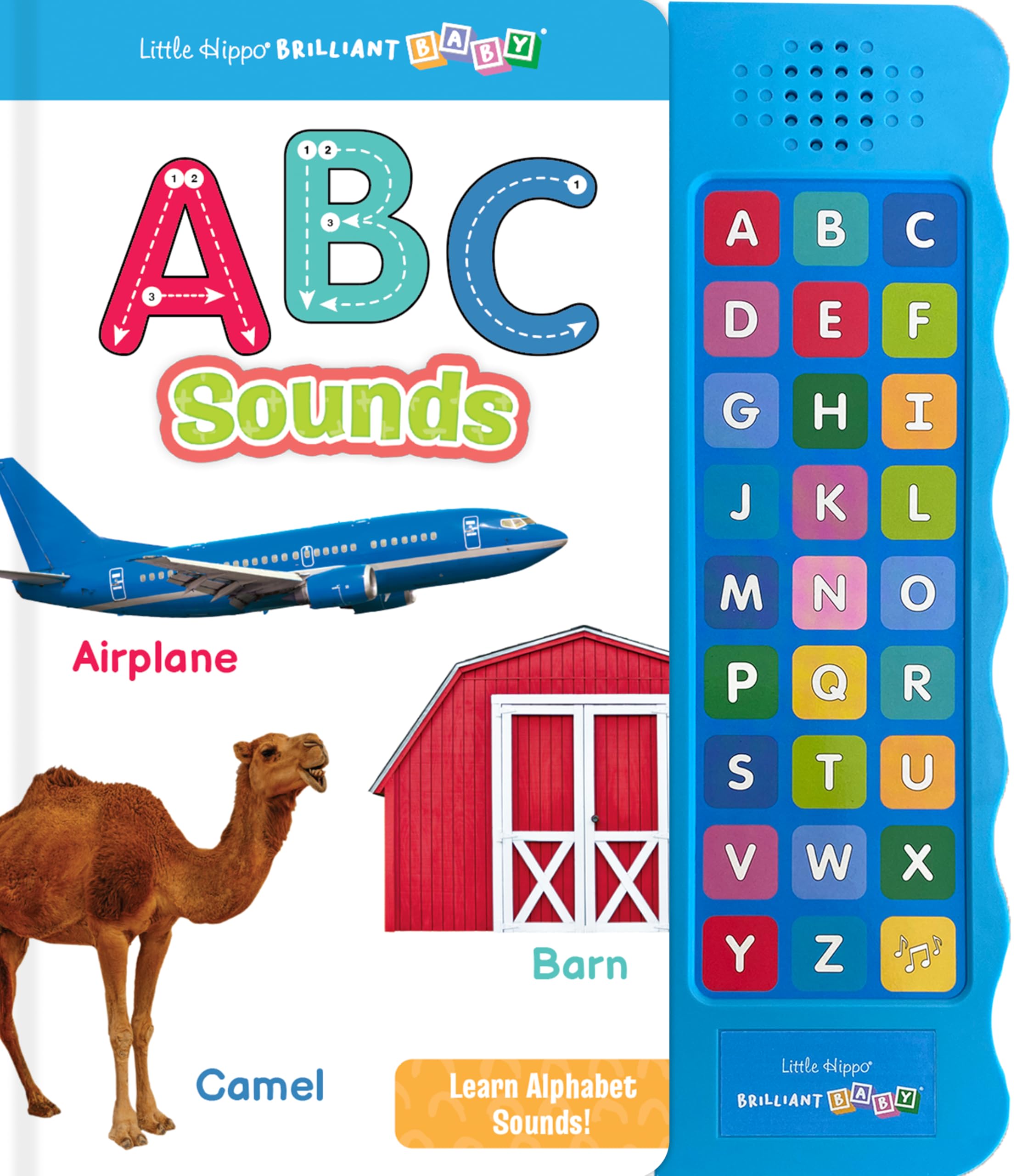 Little Hippo Libros Listen and Learn ABC Book | Libros de sonido educativos preescolares para niños | Libros educativos brillantes para bebés y libros para niños | Libro del alfabeto ABC con sonidos