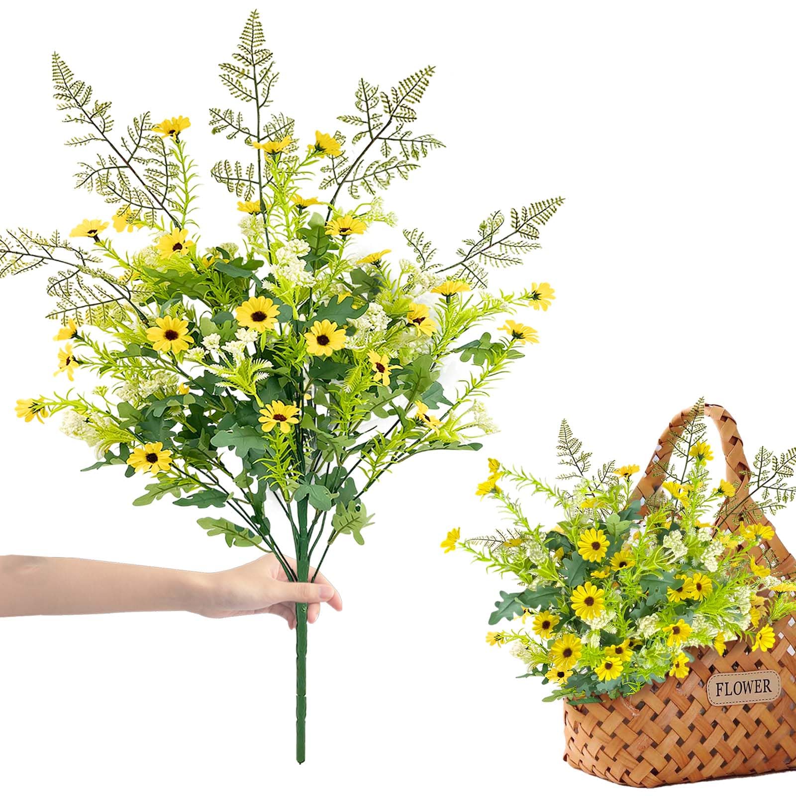 Fleurs artificielles marguerites Daily Treasures bouquet fausse plante pour vase