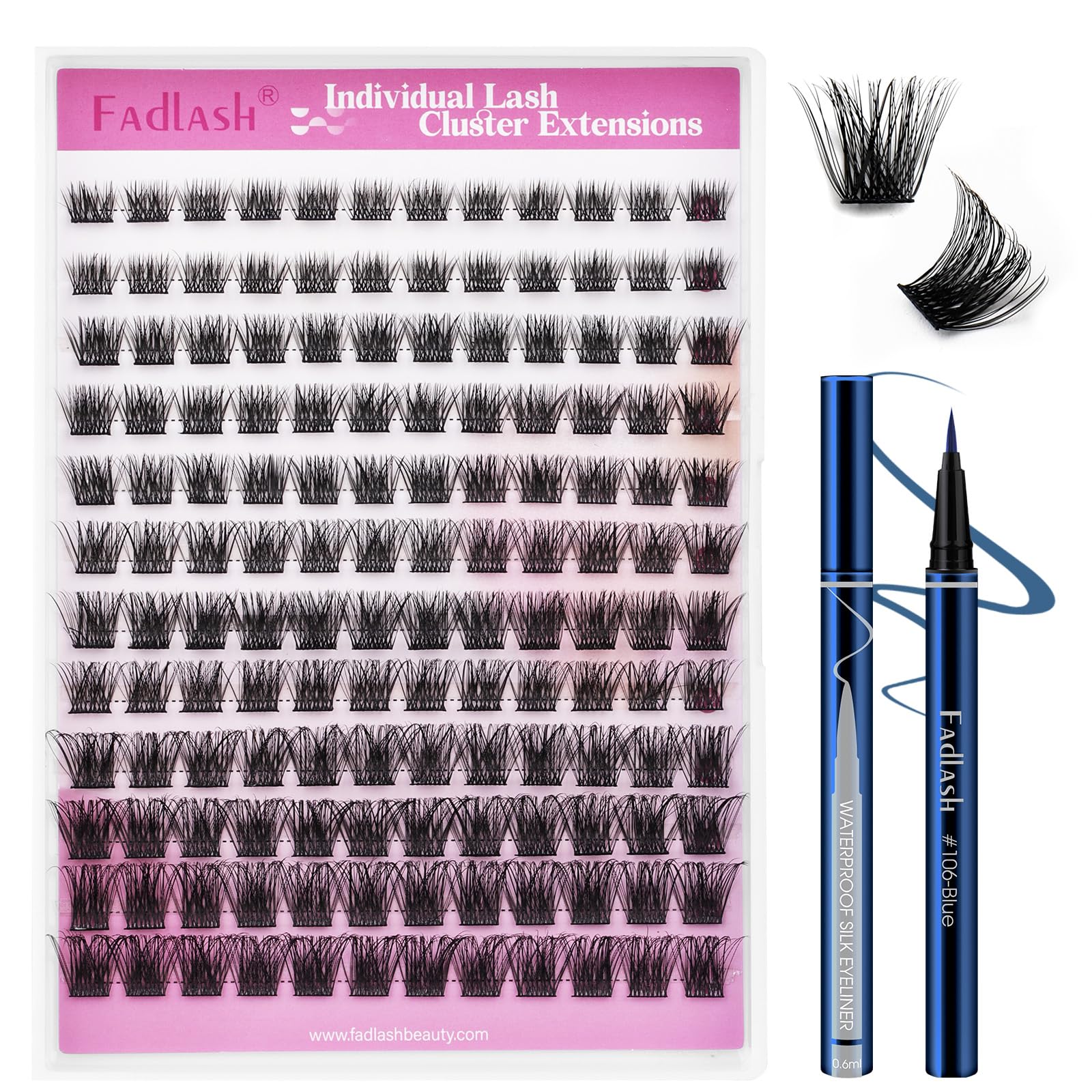 FADLASH Lash 120pcs 0.07mm D Curl 8-16mm 40D Mixed Trays Customizable DIY Eyelash Extensions for Beginners — view 121