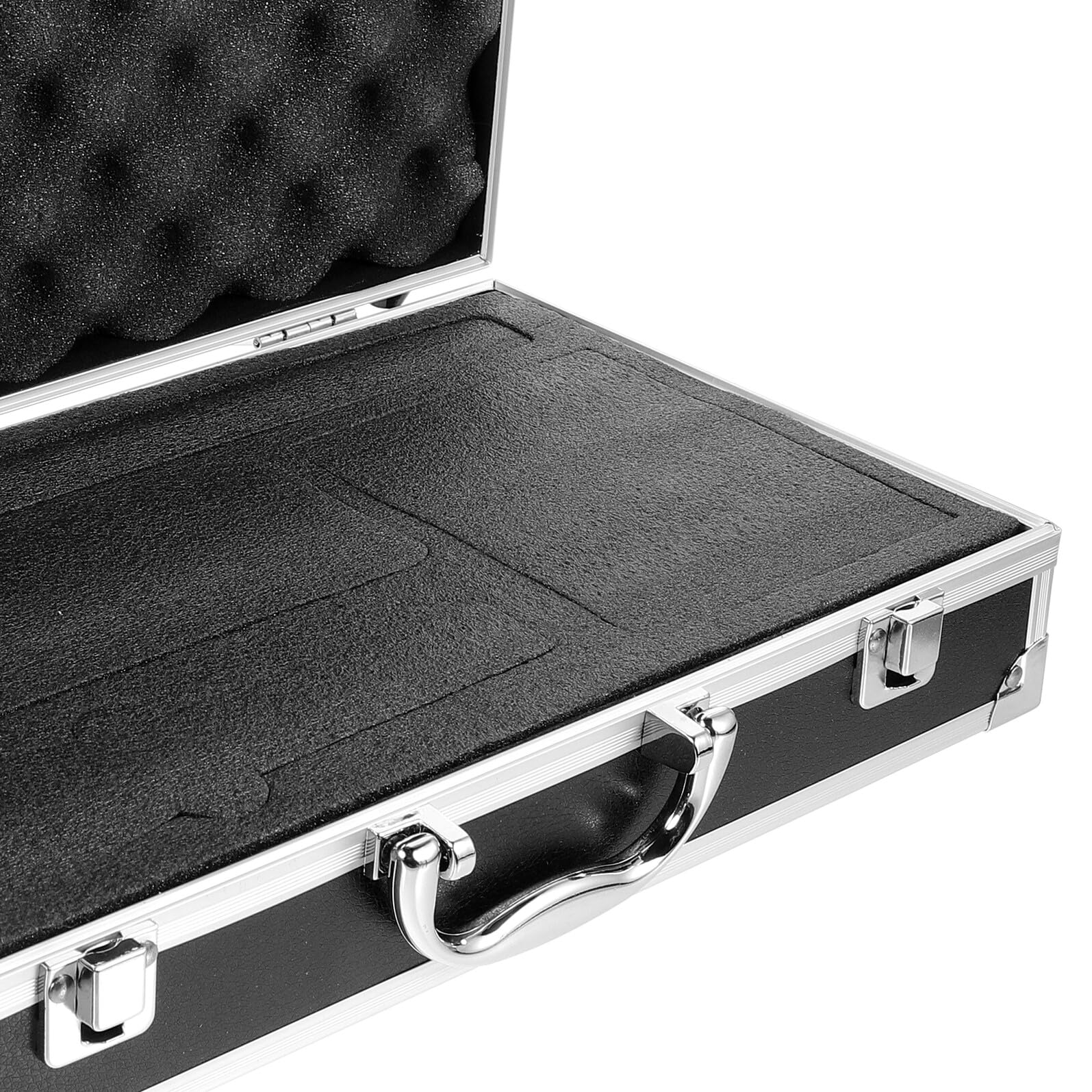 Beaupretty Custodia Urti Portatile e Alluminio Lega per in di Microfono da Protezione Schiuma Interna Apertura Facile, per Uso Esterno
