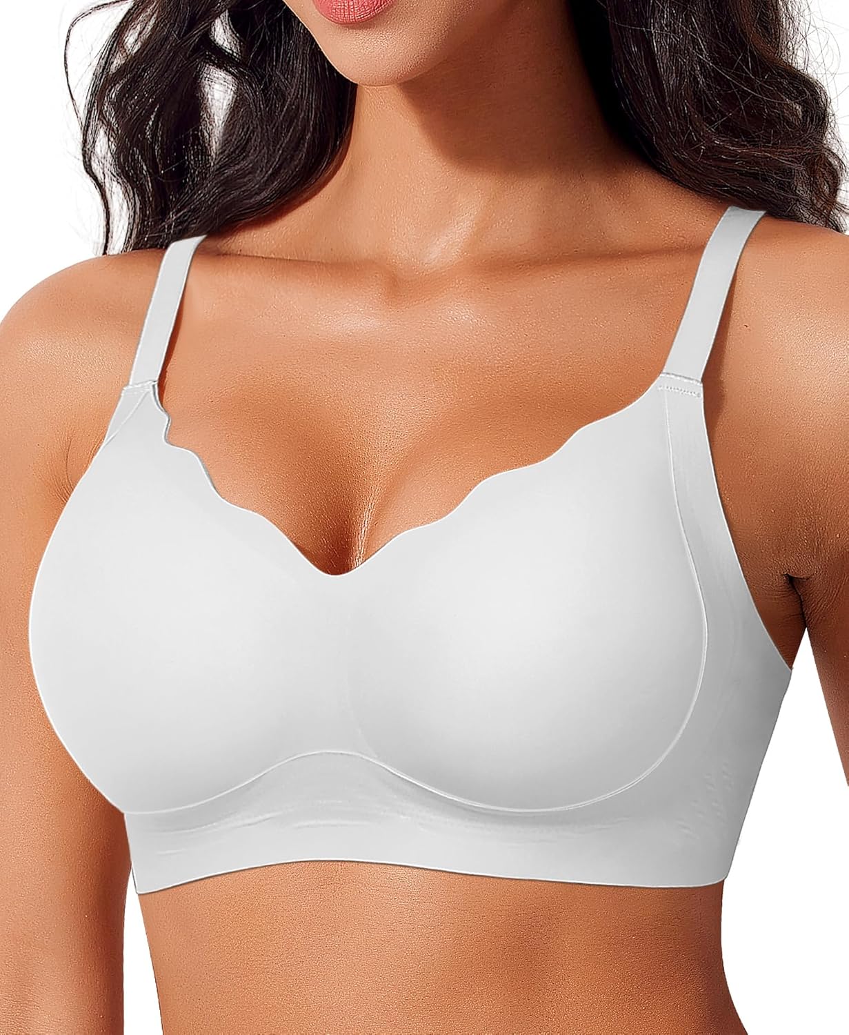 Seamless Bras for Women Full Coverage No Underwire Wireless Tshirt Bra Comfortable Back Smoothing Supportive Bralettes