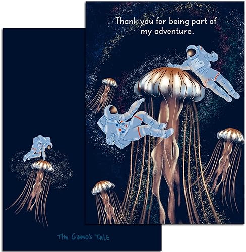 The Gimmo's Tale Tarjeta de aniversario (aventura espacial)  Tarjeta para San Valentín, aniversario, cumpleaños para hombres, él o marido (sobres