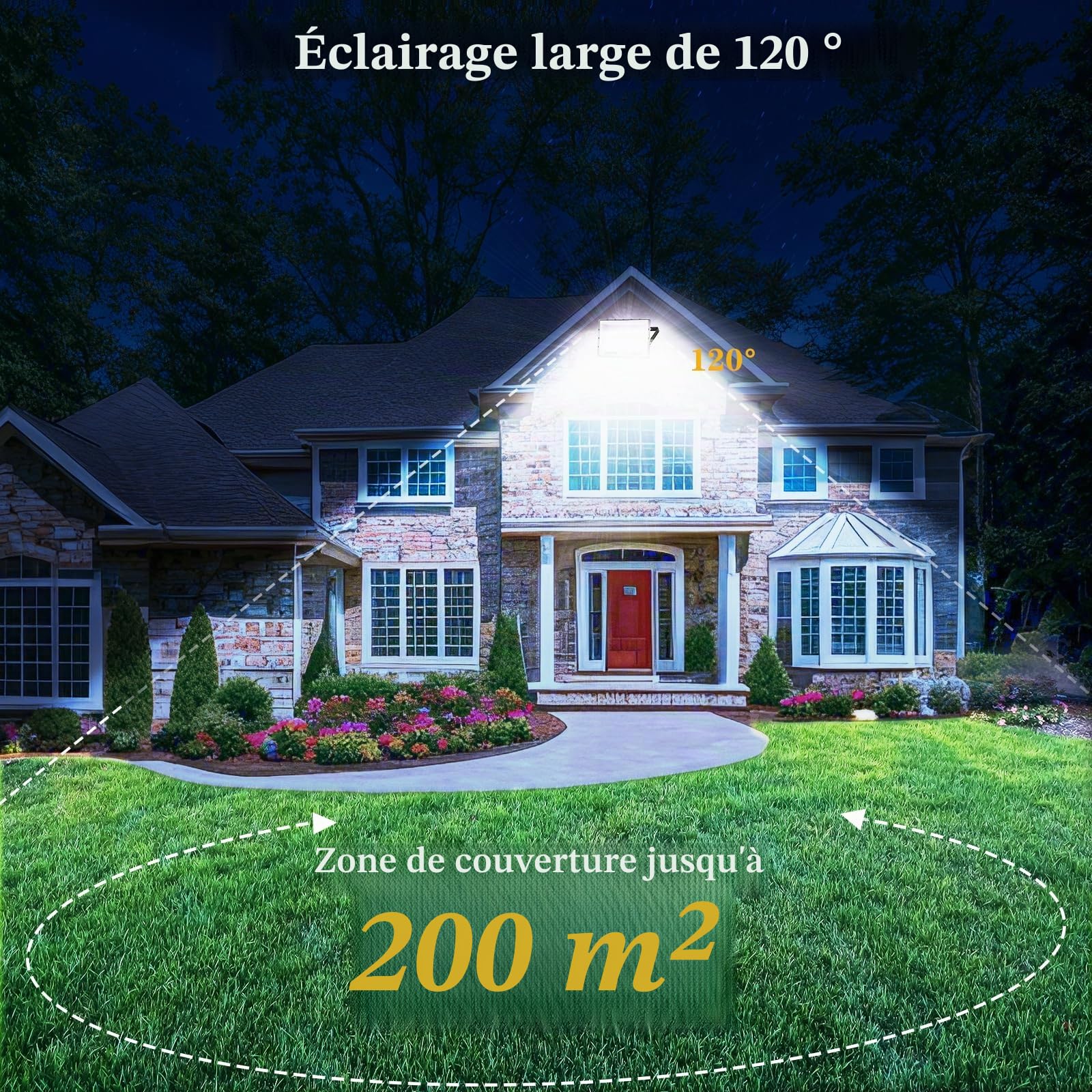 Spots LED Extérieur 200W 20000lm 6500K Projecteur LED | 2 Pièces Blanc Froid, IP67 Étanche Projecteur Exterieur LED pour Jardin Garage Patio Cour Atelier