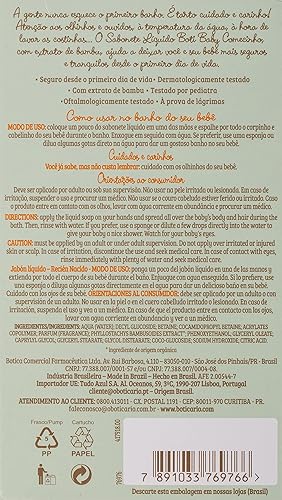 Miniatura 3 de Boticario - Linha Boti Baby - Sabonete Liquido Recem Nascido Comecinho 200 Ml - (Boti Baby Collection - Jabón líquido recién nacido 6.8 Fl Oz)