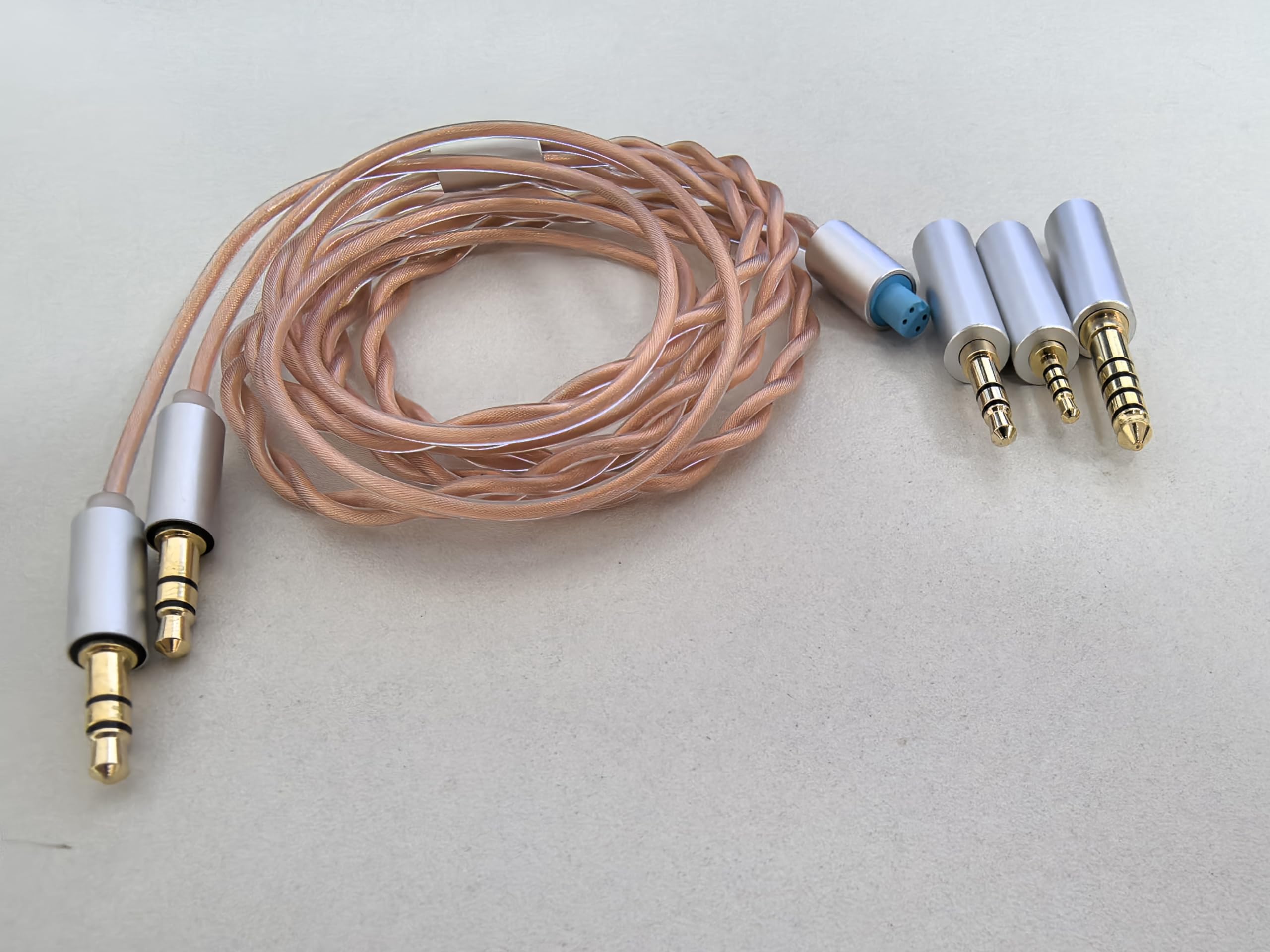 Balanceado Cable con 4.4mm,2.5mm,3.5mm Adaptador para HIFIMAN HE400/HE400I/Sundara/Ananda/HE1000se/HE6se,Doble 3.5mm 3 in 1 6N Cobre Actualizar Recambio Cable(Copper)