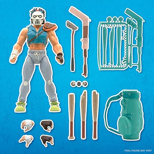 Miniatura 4 de Super7 Ultimates Teenage Mutant Ninja Turtles Casey Jones - Figura de acción TMNT de 7 pulgadas con accesorios, coleccionables clásicos de dibujos