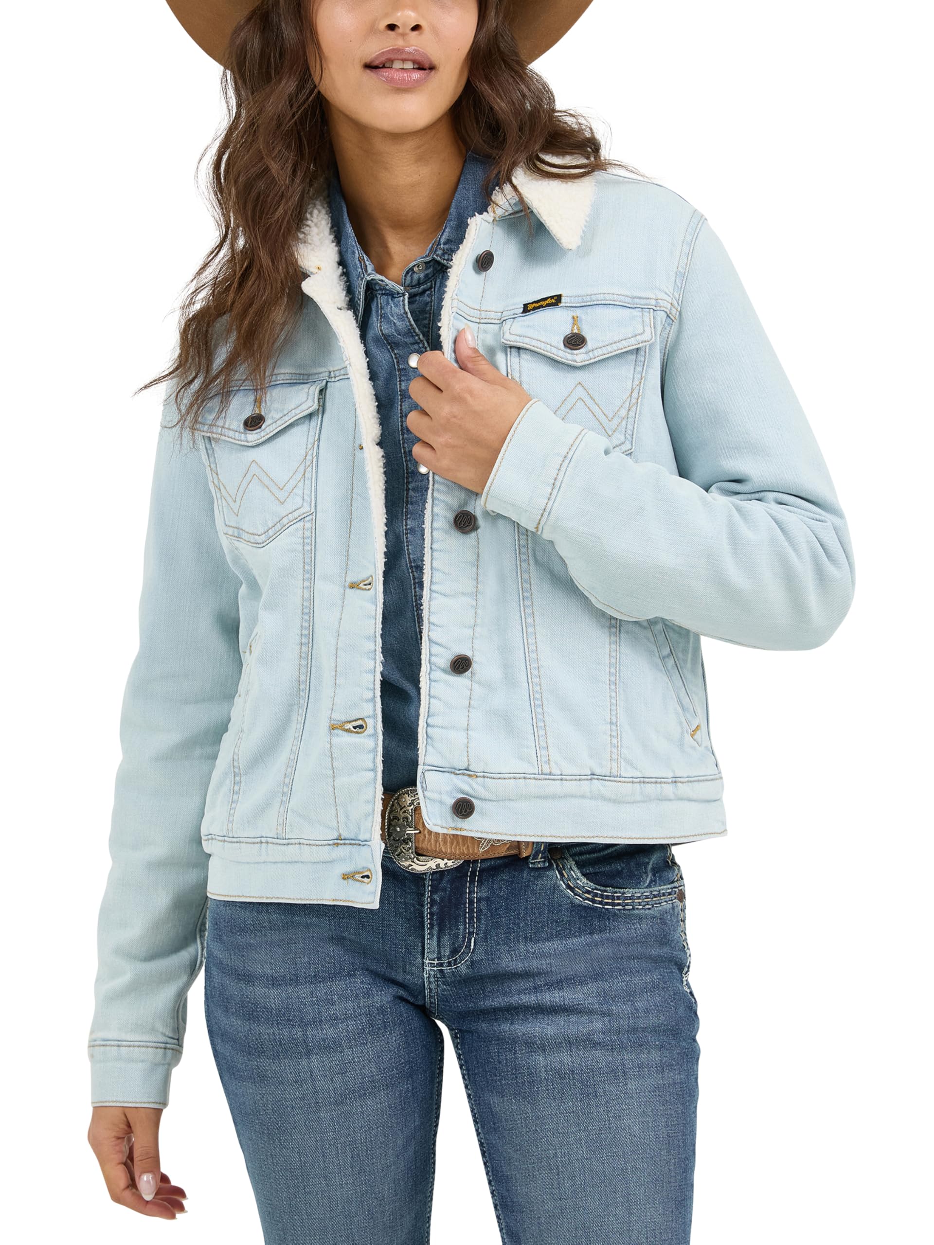 Wrangler Women's Retro Heritage Denim Jacket in blue