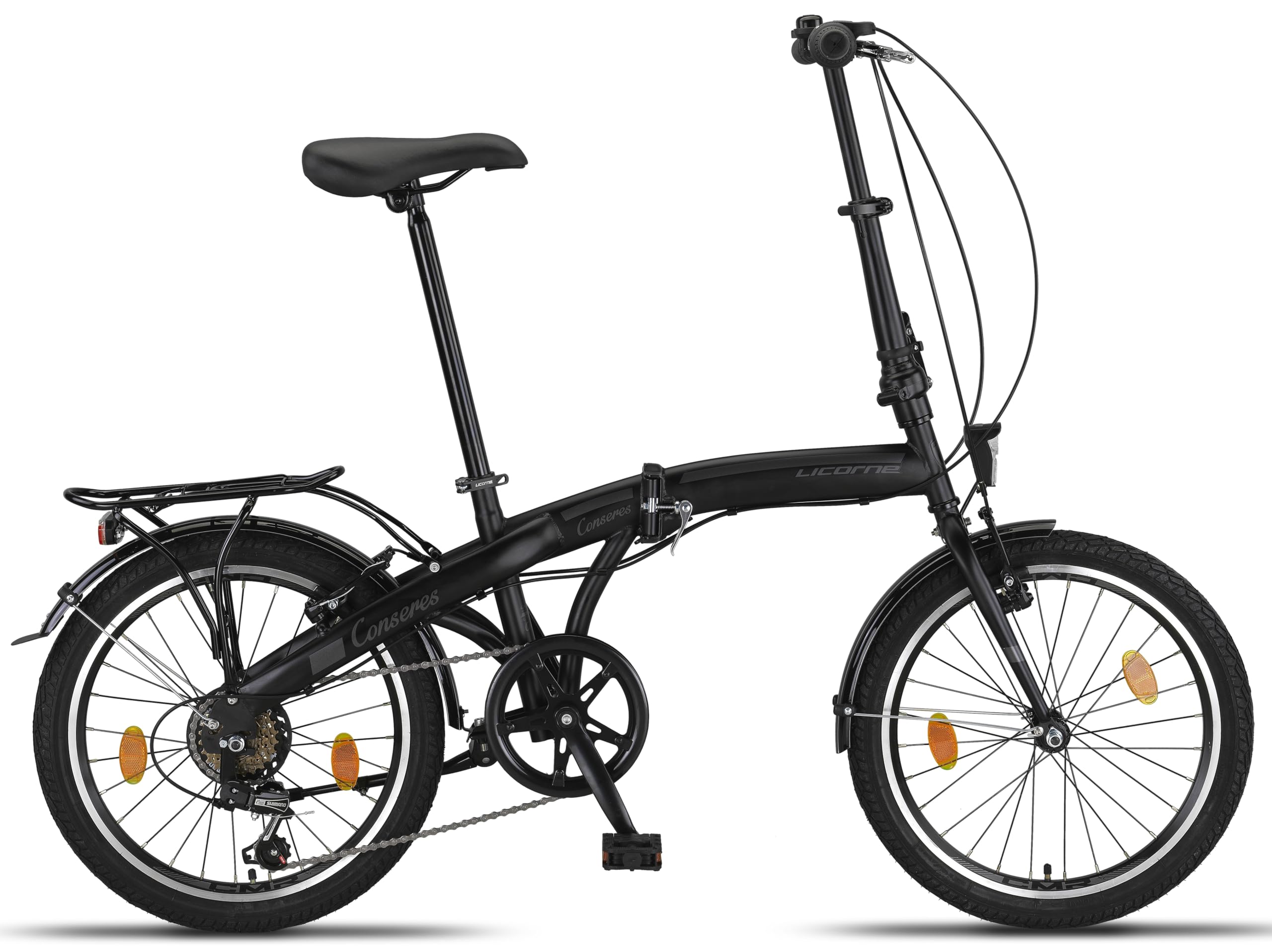 Licorne Bike CONSERES - Bicicletta pieghevole di alta qualità, 20 pollici, per uomo e donna, cambio a 6 marce