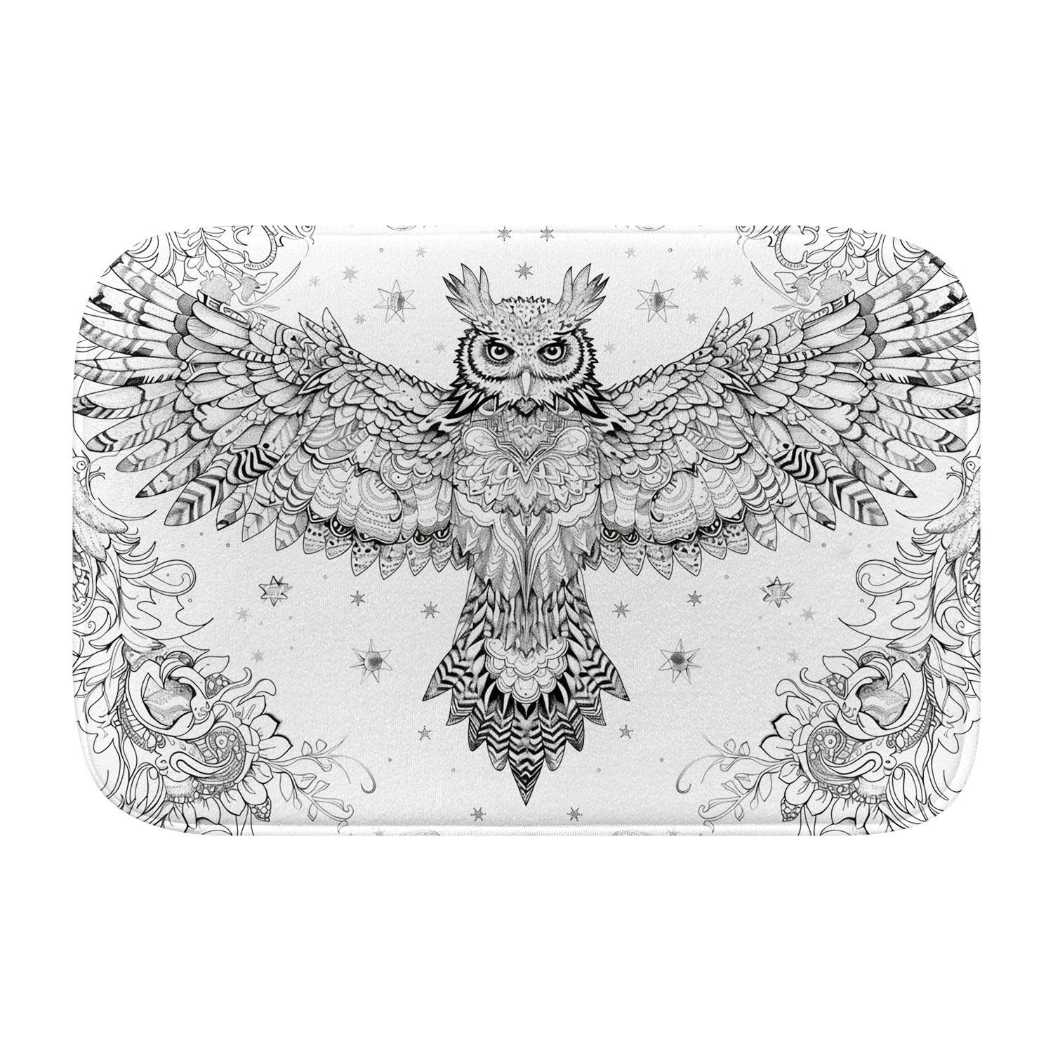 Tapis de bain mousse mémoire Hibou 708 pour une salle de bain moderne et cocooning